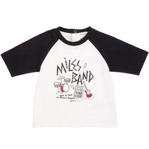 Miles The Label Babies' Graphic Print Music Miles Band Raglan T-Shirt 3M NWT